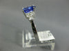 1.62CT DIAMOND & AAA TANZANITE 14KT WHITE GOLD OVAL & ROUND ENGAGEMENT RING