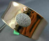 ESTATE LARGE 1.20CT DIAMOND 18KT ROSE GOLD 3D OVAL PAVE CLUSTER BANGLE BRACELET
