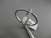 ESTATE LARGE .61CT DIAMOND 14KT WHITE GOLD 3D CRISS CROSS X INFINITY LOVE RING