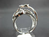 EXTRA LARGE 1.80CT DIAMOND 18KT WHITE GOLD 3D CLUSTER OVAL CRISS CROSS FUN RING