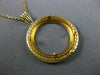 ESTATE 14KT YELLOW GOLD 3D CLASSIC ROPE ROUND COIN FRAME PENDANT #MILANO028