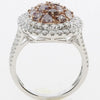 LARGE 2.16CT WHITE & PINK DIAMOND 18KT WHITE & ROSE GOLD MULTI SHAPE HALO RING