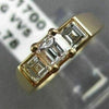 ANTIQUE .76CT ASSCHER CUT DIAMOND 14KT YELLOW GOLD PAST PRESENT FUTURE RING #112