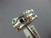 ESTATE WIDE 1.05CT AAA MULTI GEM 18KT WHITE GOLD 3D HAMMERED TRINITY RING #1650