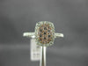 ESTATE .54CT WHITE & PINK DIAMOND 14KT WHITE & ROSE GOLD 3D CLUSTER FUN RING
