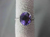 ESTATE 2.81CT DIAMOND & AAA AMETHYST 14K WHITE GOLD 3D OVAL HALO ENGAGEMENT RING
