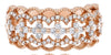 .50CT DIAMOND 14KT ROSE GOLD MULTI FLOWER OPEN FILIGREE WEDDING ANNIVERSARY RING
