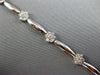 ESTATE LONG 1.40CT DIAMOND 14KT WHITE GOLD 3D FLOWER BY THE YARD TENNIS BRACELET