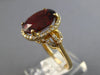 LARGE 5.10CT DIAMOND & AAA GARNET 14KT YELLOW GOLD OVAL & ROUND FRIENDSHIP RING