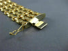 ANTIQUE WIDE 18KT YELLOW GOLD 3D MULTI ROW HANDCRAFTED FLORAL BRACELET #32312