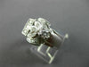 ANTIQUE WIDE .34CT DIAMOND 14K WHITE GOLD FLOWER FILIGREE ANNIVERSARY RING 26178