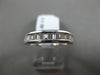 ESTATE .62CT BAGUETTE DIAMOND 18KT WHITE GOLD SEMI ETERNITY ANNIVERSARY RING 4mm
