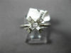 ANTIQUE DIAMOND 14K WHITE GOLD 3D ROUND FLOWER SEMI MOUNT ENGAGEMENT RING #14766