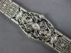 LARGE ART DECO 1.82CT DIAMOND & AAA SAPPHIRE PLATINUM & 14KT WHITE GOLD BRACELET