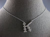 ESTATE .66CT DIAMOND 14KT WHITE GOLD 3D CLASSIC K INITIAL ROUND FUN NECKLACE