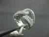 ESTATE EXTRA LARGE 2.92CT ROUND CUT DIAMOND 14KT WHITE GOLD WOVEN INFINITY RING
