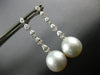 1.45CT DIAMOND & AAA SOUTH SEA PEARL 18KT WHITE GOLD 3D JOURNEY HANGING EARRINGS