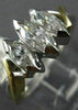 ESTATE WIDE .93CT DIAMOND 14K TWO TONE GOLD 3D 3 STONE INFINITY ANNIVERSARY RING