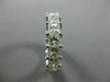 LARGE 5.06CT PRINCESS DIAMOND 14KT WHITE GOLD ETERNITY WEDDING ANNIVERSARY RING