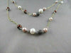ANTIQUE 18KT PEARLS BLACK DIAMOND BY THE YARD NECKLACE