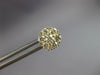 ESTATE .85CT DIAMOND 14KT YELLOW GOLD 3D CLASSIC FLOWER STUD EARRINGS