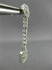 ESTATE .91CT DIAMOND 18KT WHITE GOLD RECTANGULAR MILGRAIN STAR HANGING EARRINGS