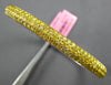 WIDE 3.25CT INTENSE FANCY YELLOW DIAMOND 18KT 2 TONE GOLD CUFF BANGLE BRACELET