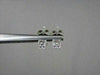 ESTATE .24CT PRINCES CUT 14KT WHITE GOLD STUD EARRINGS 4x4mm CLASSIC #1791
