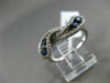 ESTATE .75CT DIAMOND & AAA SAPPHIRE 14KT WHITE GOLD 3D ETOILE LEAF INFINITY RING