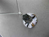 ESTATE LARGE 1.40CT DIAMOND 14KT WHITE GOLD 3D ETOILE HAMMER FLOATING PENDANT