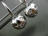ESTATE 1.67CT BLACK & WHITE DIAMOND 14KT WHITE GOLD ETOILE LEVERBACK EARRINGS