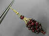 ANTIQUE AAA GARNET 14KT YELLOW GOLD CLASSIC GRAPE CLUSTER HANGING EARRINGS 22070
