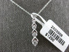 ESTATE .33CT DIAMOND 14KT WHITE GOLD 3D CLASSIC JOURNEY LOVE FLOATING PENDANT