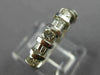 ESTATE WIDE .56CT ROUND & BAGUETTE DIAMOND 14K WHITE GOLD ANNIVERSARY RING 22509