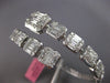 EXTRA LARGE 6.07CT DIAMOND 18KT WHITE GOLD ROUND & BAGUETTE 3D BANGLE BRACELET