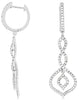 .65CT DIAMOND 14KT WHITE GOLD 3D DOUBLE TEAR DROP INFINITY LOVE HANGING EARRINGS