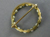 ANTIQUE LARGE .80CT AAA SAPPHIRE & SOUTH SEA PEARL 14K YELLOW GOLD 3D PIN BROOCH