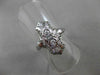 ANTIQUE WIDE & LONG .06CT DIAMOND 14KT WHITE GOLD FILIGREE ART DECO RING #19669