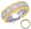 WIDE .45CT DIAMOND 14K 2 TONE GOLD 3D ROUND & MARQUISE INFINITY ANNIVERSARY RING