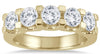 2.0CT DIAMOND 14KT YELLOW GOLD 3D ROUND 5 STONE LUCIDA WEDDING ANNIVERSARY RING