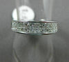 ESTATE WIDE 1CT PRINCESS DIAMOND 14KT WHITE GOLD 2 ROW WEDDING ANNIVERSARY RING