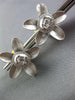 ESTATE LARGE .48CT DIAMOND 18K 2 TONE GOLD ROUND & BAGUETTE FLOWER STUD EARRINGS