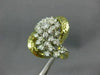 ESTATE EXTRA LARGE 2.06CT DIAMOND 18KT 2 TONE GOLD FLOWER LOVE KNOT RING #26509