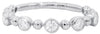 ESTATE 4.50CT DIAMOND PLATINUM 3D ROUND BEZEL SEMI ETERNITY ANNIVERSARY RING