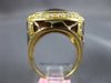 LARGE 10.40CT DIAMOND & AAA SMOKEY TOPAZ & ENAMEL 14KT YELLOW GOLD PANTHER RING