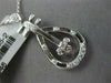 ESTATE .14CT DIAMOND 18K WHITE GOLD 3D ETOILE PEAR SHAPE GUITAR FLOATING PENDANT