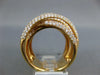 ESTATE EXTRA LARGE 2.37CT DIAMOND 18KT ROSE GOLD MULTI ROW PAVE CRISS CROSS RING