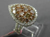 ESTATE WIDE 2.27CT MULTI COLOR DIAMOND 18K WHITE & ROSE GOLD 3D ANNIVERSARY RING