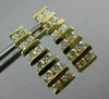 ESTATE 1CT ROUND DIAMOND 14K YELLOW GOLD 2 ROW CHANNEL UMBRELLA HANGING EARRINGS