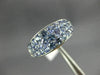 WIDE 1.50CT AAA TANZANITE 14KT WHITE GOLD 3D MULTI ROW FILIGREE ANNIVERSARY RING